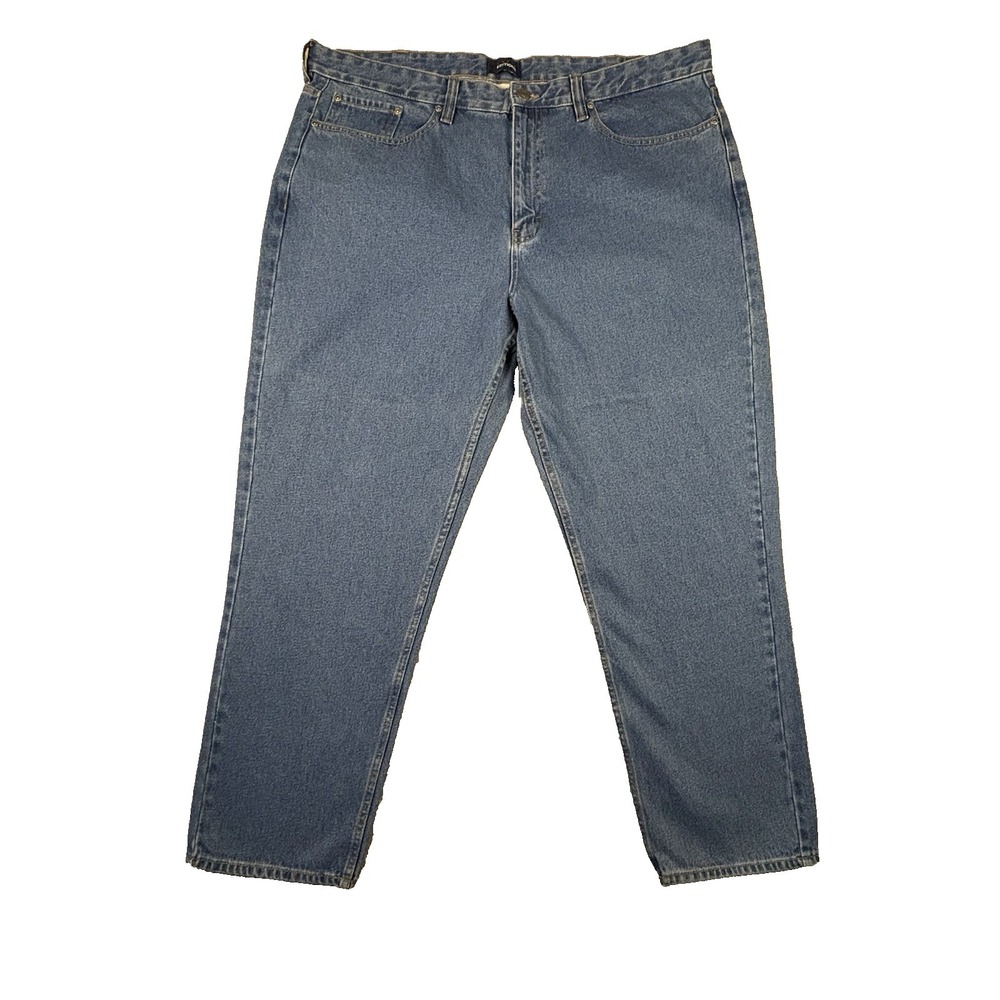 Basic Editions Men's 42x30 Blue Denim Relaxed Straight Leg Jeans SEE DESCRIPTION